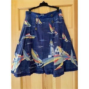 Anthropologie Nautical Skirt, Size 4